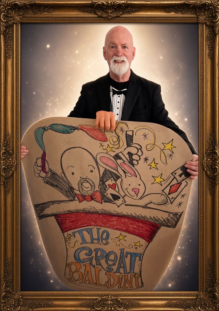 Promotional poster for The Great Baldini, a Rhode Island magician